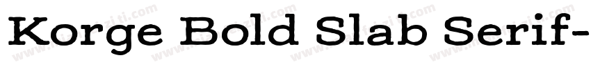 Korge Bold Slab Serif字体转换